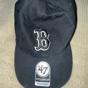 47 Brand Black Red Sox Adjustable Cap